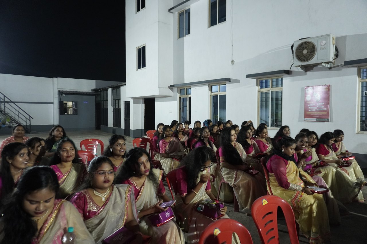Guests and students seated at an institute ceremony