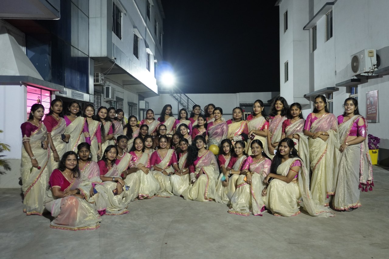 Nursing students in traditional dress at the annual programme