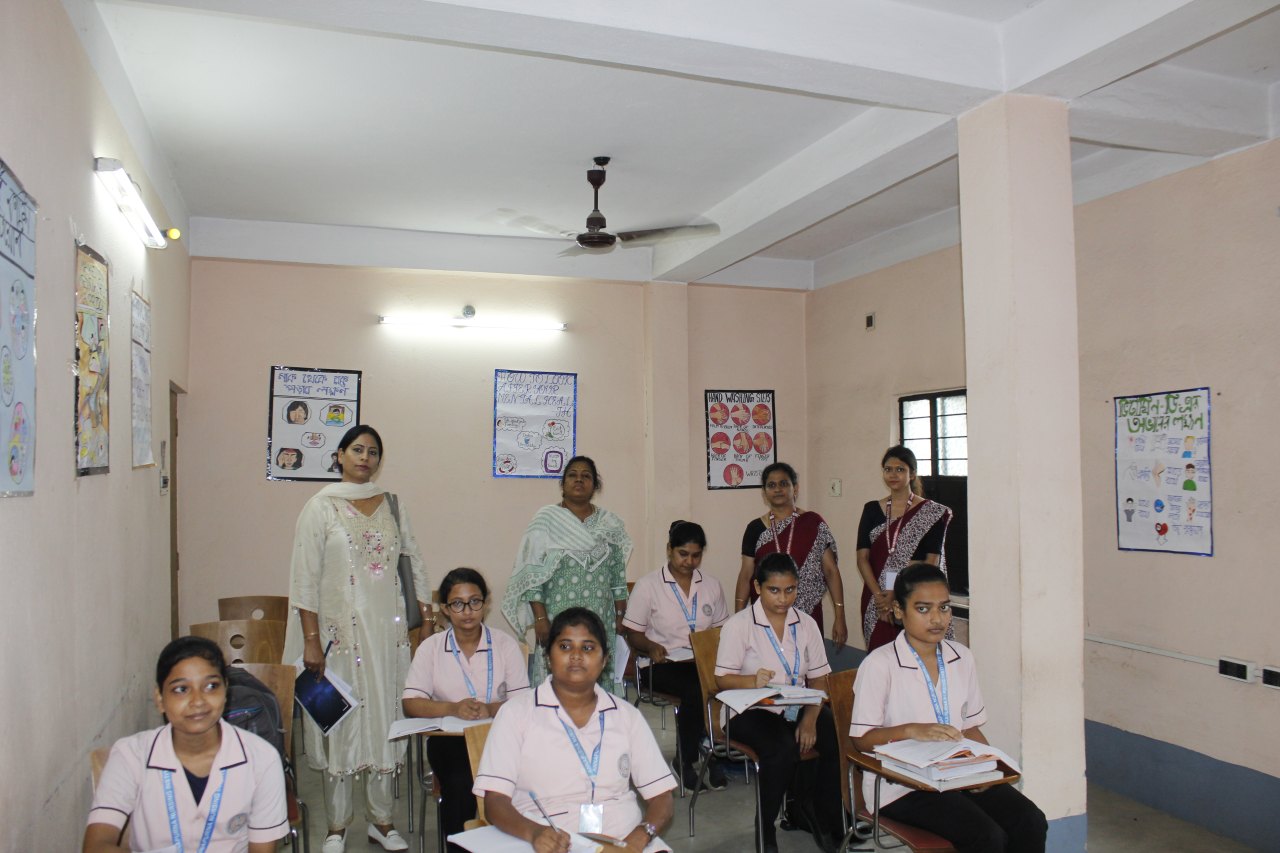 Tutorial group for first-year GNM students at Annapurna Nursing Institute