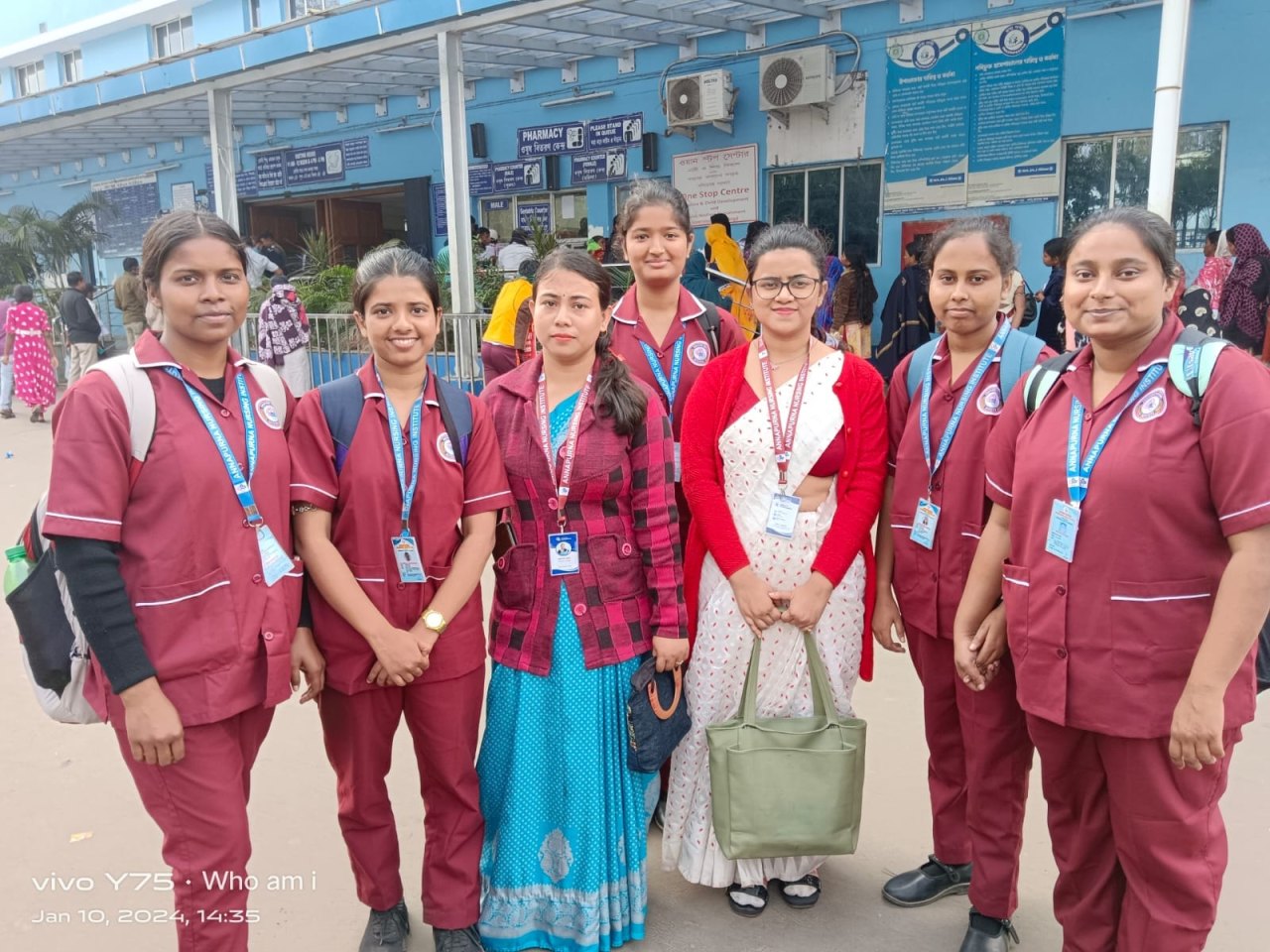 GNM students on a hospital clinical posting