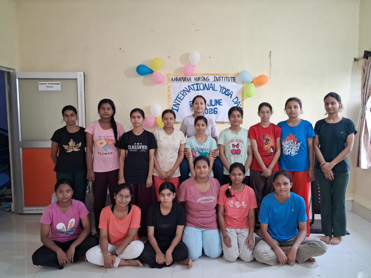 International Yoga Day celebration at Annapurna Nursing Institute