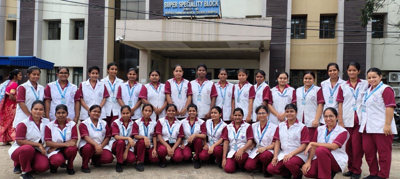 Students and staff nurses at a clinical posting hospital